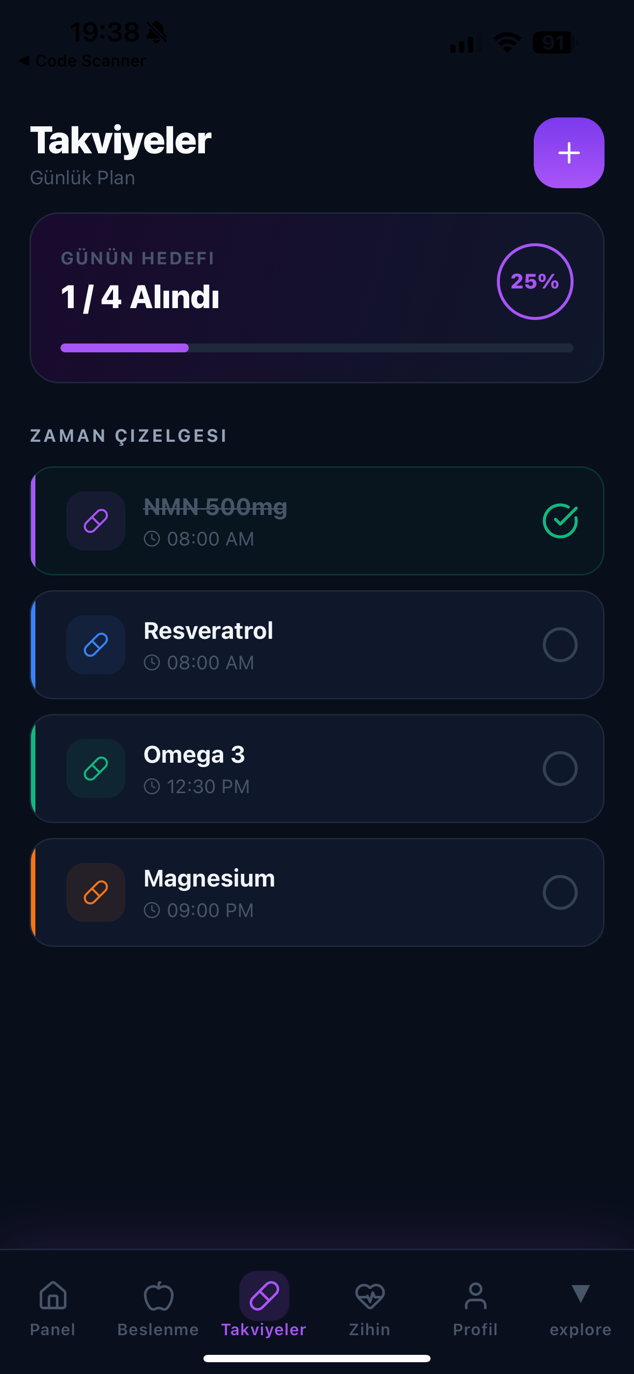 Günlük Takviyeler